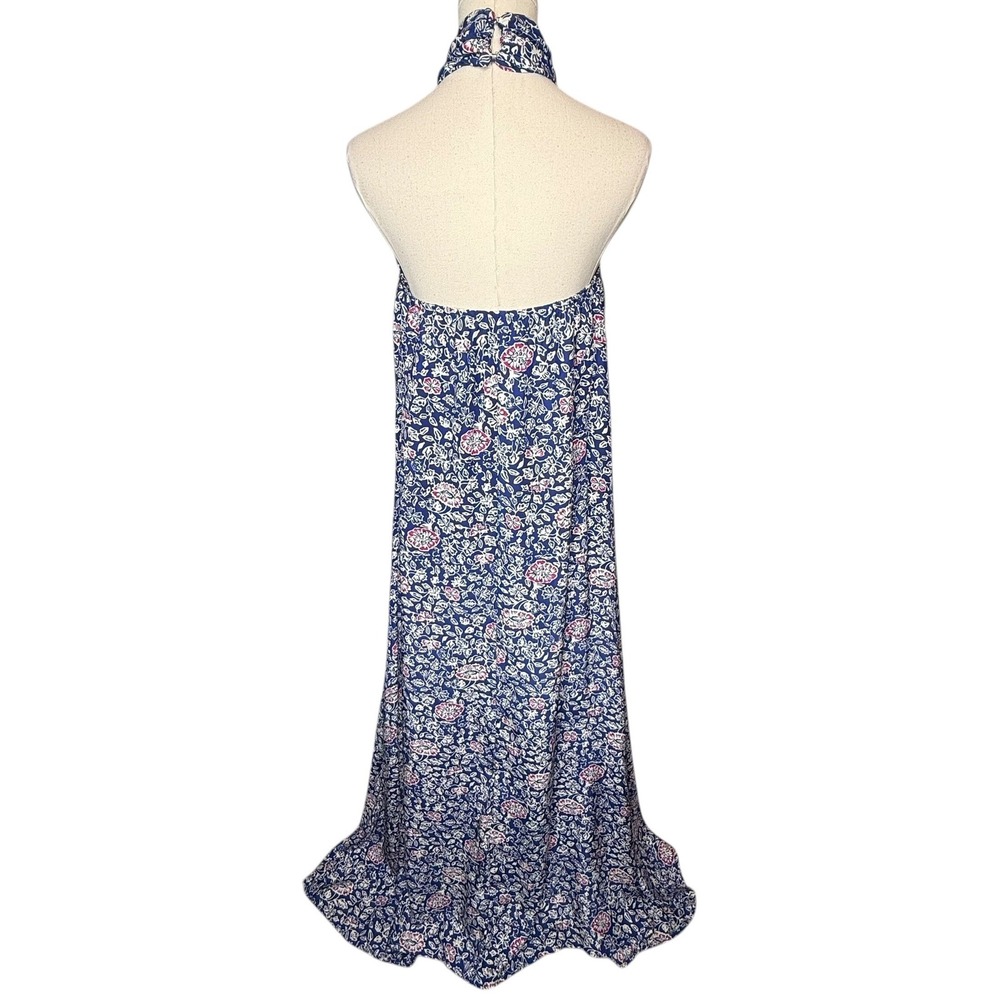 Natalie Martin Astrid Silk Floral Maxi Dress Pelicano Blue Size‎ XS - Picture 5 of 6